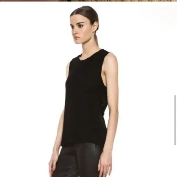 A.L.C. Harper Twist Back Tank in Black size small - Picture 3 of 10